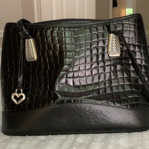 Brighton black leather bag